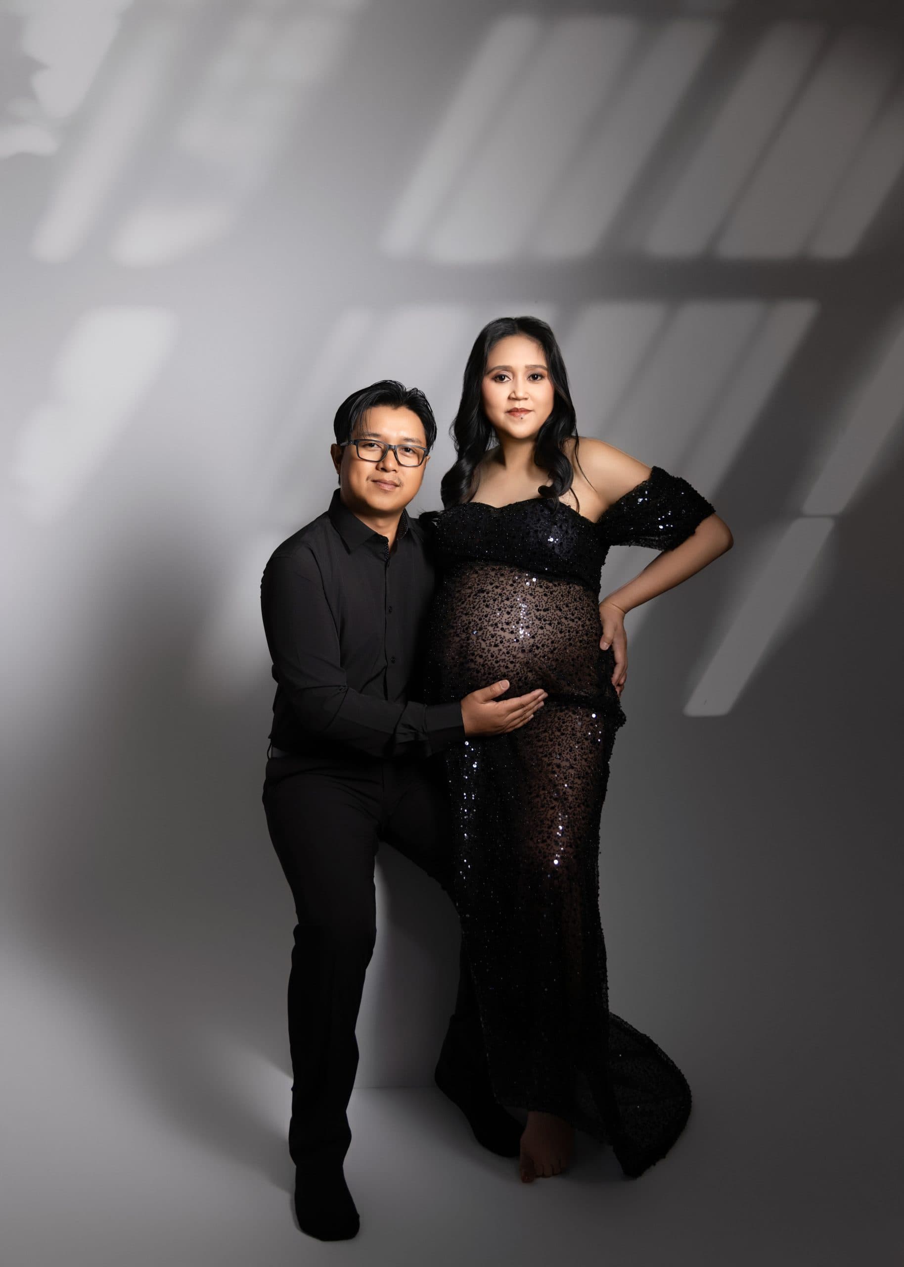 Professional maternity photography with husband in Edmonton
