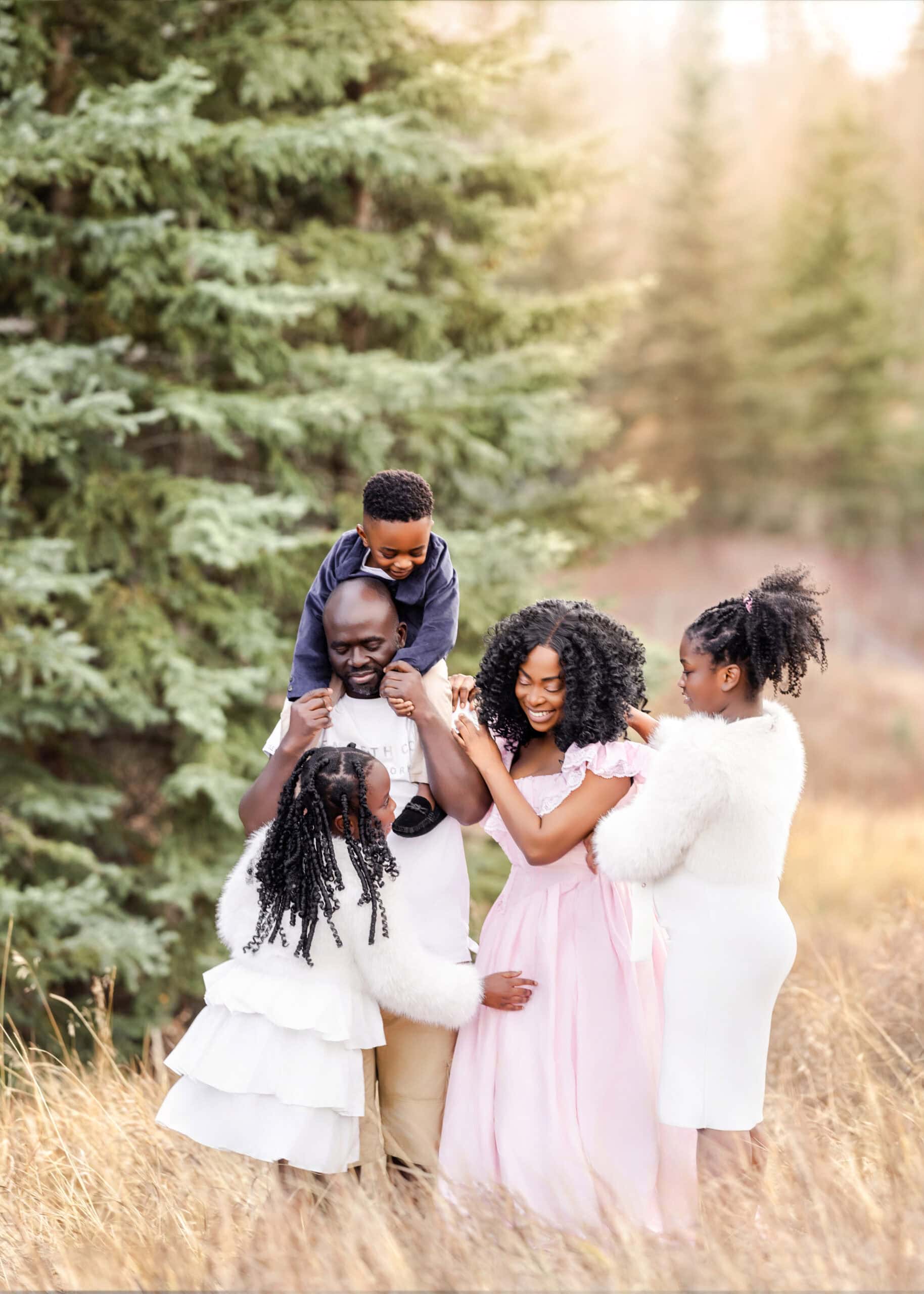 Edmonton family fall photo taken with Little One Photography