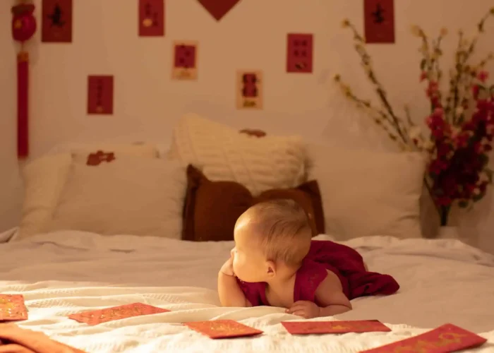 Edmonton baby milestone photography, new year set up